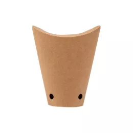 Gobelets à frites avec fermeture 6.7x12.5cm 12oz / 360ml kraft brun